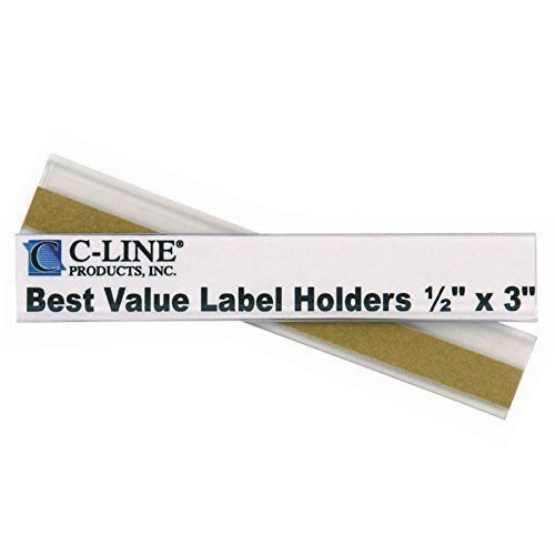 C-line best value peel and stick shelf/bin label holders, inserts included, new for sale