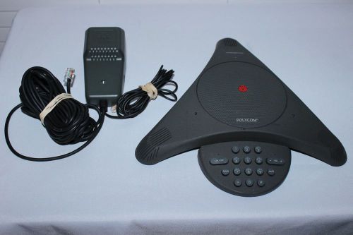 Polycom soundstation 2201-03308-001-h conference phone &amp; power module plug for sale