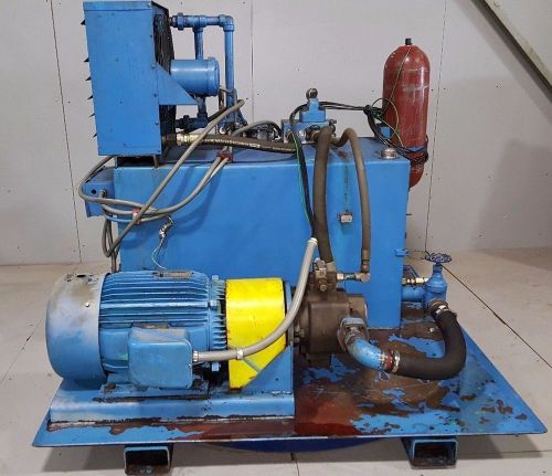 Hydra-power hydraulic pump unit with 50 hp motor, 200 gal. tank for sale