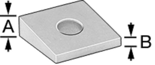 New mcmaster-carr steel leveling washer 1/2&#034; screw size, 0.546&#034; id, 1.750&#034;square for sale