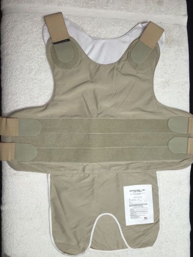 Carrier for kevlar armor + custom tan xl + bullet proof vest- body guard +new for sale