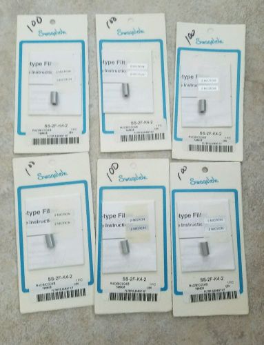 Lot 6  all new swagelok ss-2f-k4-2 filter element kit 2 micron 796806 for sale