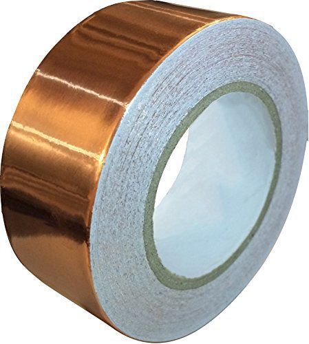 Copper foil tape with conductive adhesive 1inch x 12yards - slug repellent, em for sale
