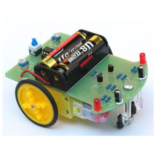 Tracking robot car electronic diy kit with reduction motor vehicle power supply for sale