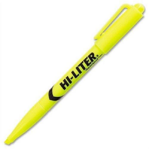 Highlighter Yellow Pen Style Chisel Tip Non-Toxic Bright Fluorescent Hi-Liter
