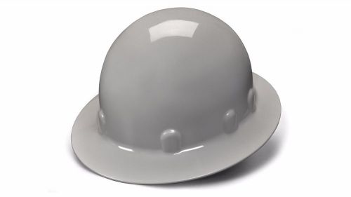 Pyramex hard hat gray sleek full brim with 4 point ratchet suspension, hps24112 for sale