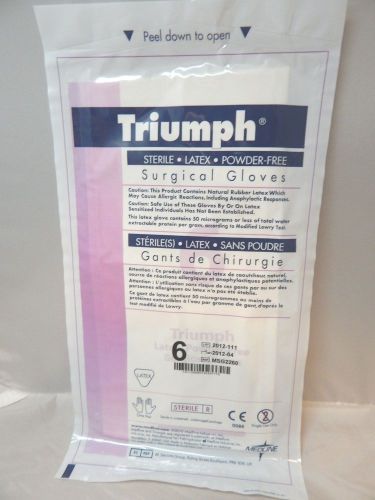 10 Pairs Medline Triumph Surgical Gloves~Sterile~Laytex~Powder Free~ Size 6