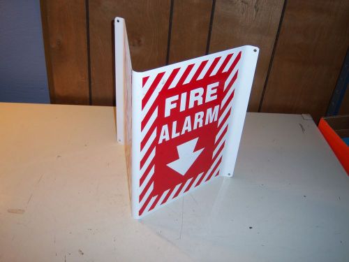 Fire alarm metal sign corner view for sale