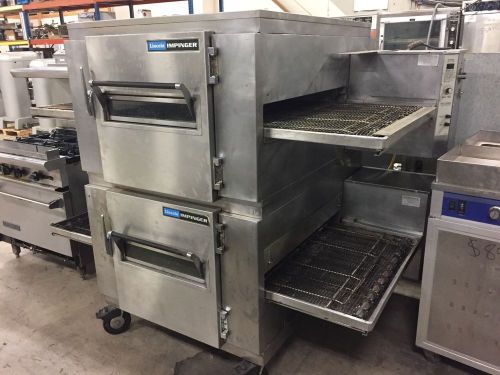 Lincoln double stack conveyor pizza oven natural gas for sale