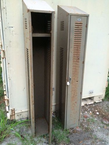 1 vintage locker set doors gym school factory industry garage steel used weather for sale