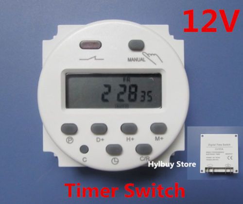 DC 12V Digital LCD Display PLC Programmable Time counter Timer switch Relay TB