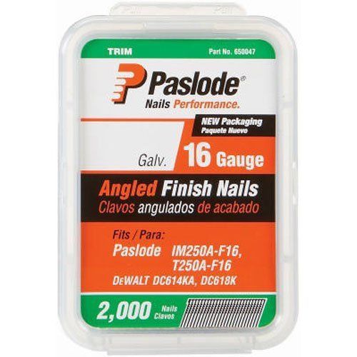 OpenBox Paslode 650232 2-1/2-Inch by 16 Gauge 20 Degree Angled Galvanized Finish