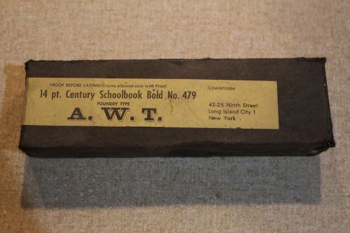 AMERICAN WOOD TYPE MFG 14pt Century Schoolbook BOLD lowercase