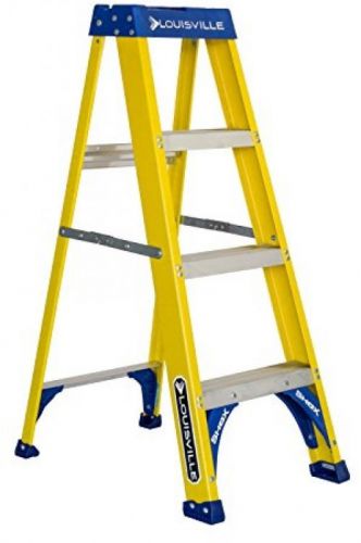Louisville ladder fs2004 250-pound duty rating fiberglass step ladder, 4-feet for sale