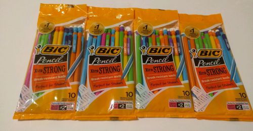 LOT OF 40 BIC XTRA EXTRA STRONG MECHANICAL #2 PENCILS, THICK POINT, 0.9 MM