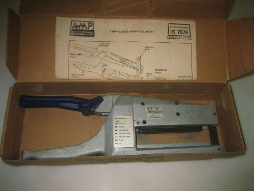 Amp 91134-1 Latch Hand Tool Crimp Crimper w/ Instructions &amp; Box Free Shipping