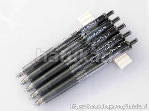 5pcs UMN-105 Black 0.5mm / Signo RT Retractable Rollerball Gel Pen / Uni-ball