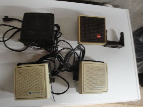 Lot of 3 vintage motorola radio amplified powered speakers convertacom rca for sale