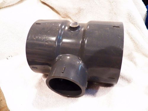 Lasco schedule 80 pvc i tee fitting d2464/d2467 2&#034; x 4&#034; x 4&#034; new for sale