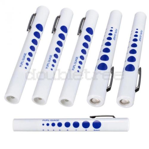 6Pcs Pen Light Torch LED Disposable Pupil Gauge Medical Nurse Doctor Ambulance