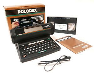 NOS 1990 Rolodex The Electrodex 24K with Spin Dial Electronic Card File