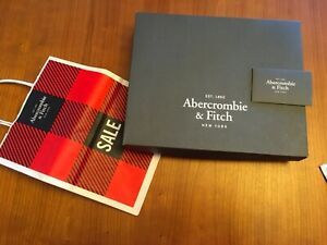 New Abercrombie &amp; Fitch Gift Box and sleeve size: 10.5&#034;x8.5&#034;x2&#034; and bag 8”x10”
