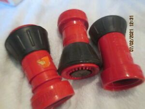 LOT of 3 used Fire Hose Nozzle - Beco High Impact Poly-Carbonate - Model 15