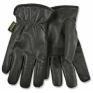 KINCO 93HK-L Men&#039;s Lined Goatskin Gloves, Heat Keep Thermal Lining, Large, Black