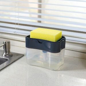 (free sponge) Liquid Soap Pump Dispenser Kitchen/bathroom Sponge Holder Press