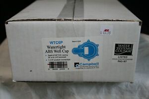 Campbell ABS Watertight Well Cap for 6 to 6-1/4 in. ID pipe (6-5/8&#034; OD) WTC6P