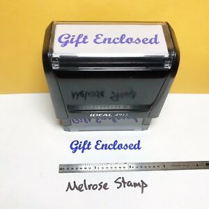 Gift Enclosed Rubber Stamp Blue Ink Self Inking Ideal 4913