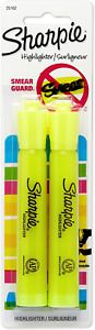 Sharpie 25162PP Accent Tank-Style Highlighter, Fluorescent Yellow, 2-Pack