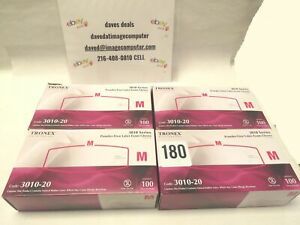 4Box Tronex Health Latex Gloves  3010-20 100/bx Medium PF Professional  400ct