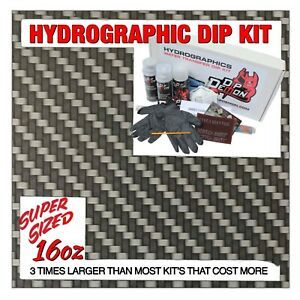Hydrographic dip kit Metallic Carbon Fiber Weave hydro dip dipping 16oz