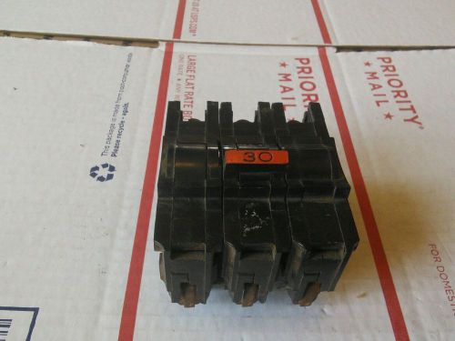 Federal pacific na3030 30 amp 3 pole plug-in circuit breaker for sale