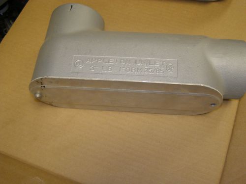 Appleton electric lb87 conduit body,style lb,3in,iron for sale
