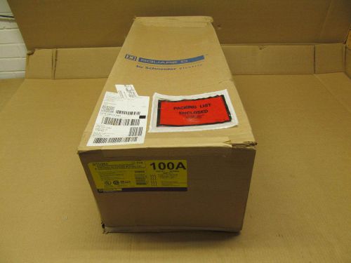 1 NIB SQUARE D DTU363 100 AMP 600 VAC DOUBLE THROW ENCLOSED SWITCH SERIES F05