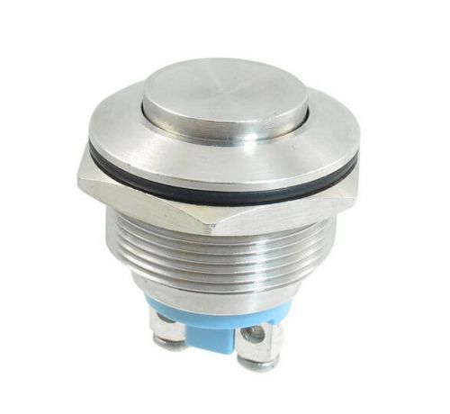 Stainless Steel Momentary Push Button Switch 22mm Flush Mount SPST ON/OFF