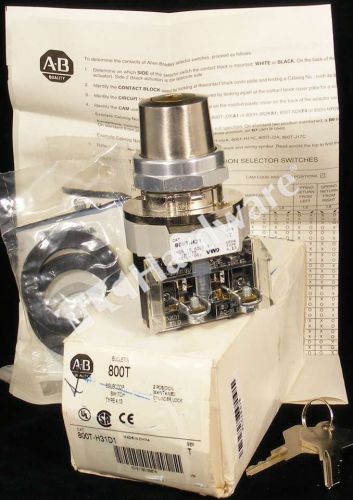 New allen bradley 800t-h31d1 /t 2-position cylinder lock selector switch 1 n.o. for sale