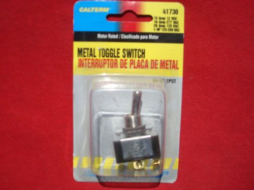 METAL BAT TOGGLE SWITCH MOTOR RATED ON-OFF 15A 12V 3/4HP 125-250 VAC AC DC RATED