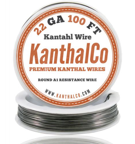 22 Gauge AWG Kanthal Wire A1 Round Resistance Wire 100ft Roll .51mm 2.04ohms/ft.