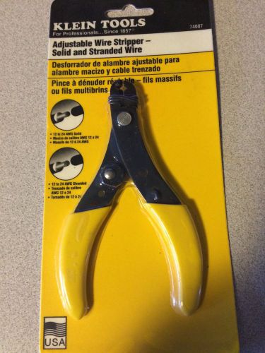 Klein Tools 74007 Adjustable Wire Stripper for Solid and Stranded Wire