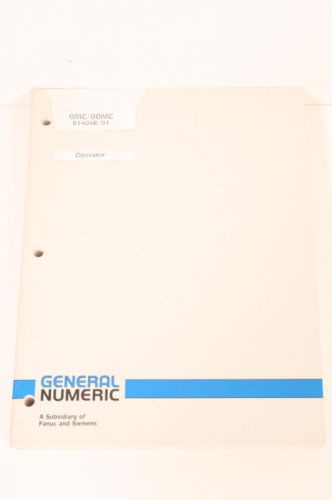 General Numeric Operator Manual 0MC/00MC 61404E/01