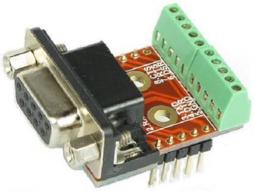 Rs232 db9 com port breakout boards (female) elabguy d9-f-bo-v2a for sale