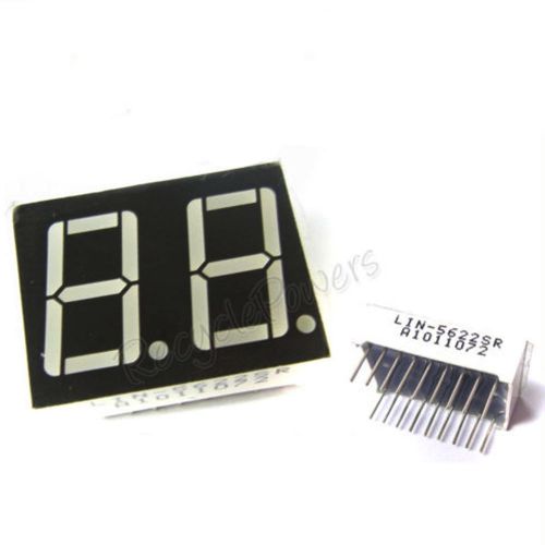 2x 0.56&#034; 7 Segment Red LED Display 2 Digit Common Anode