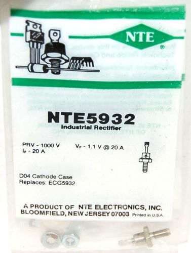 NTE NTE5932 INDUSTRIAL RECTIFIER D04 CATHODE CASE EQUIV to ECG5932