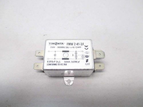 New timonta fmw 2-41-3/i 250v-ac 3a amp line filter d476333 for sale