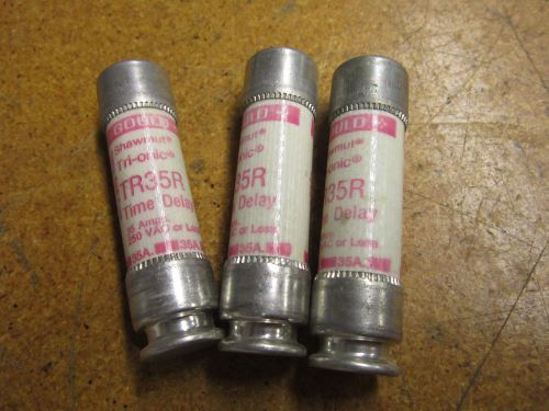 Gould Shawmut Tri-onic TR35R Time Delay Fuse 35A 250VAC (Lot of 3)