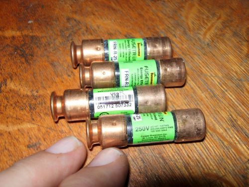 FUSETRON BUSSMANN FUSE 250V FRN-R-25 25 AMP ELECTRICAL LOT OF 4 NEW NO BOX