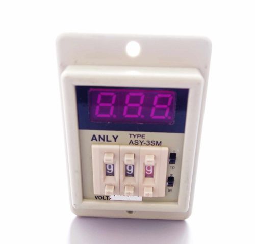 3a 24vdc digital power on time delay relay timer 0.1s-999m multi range asy-3sm for sale